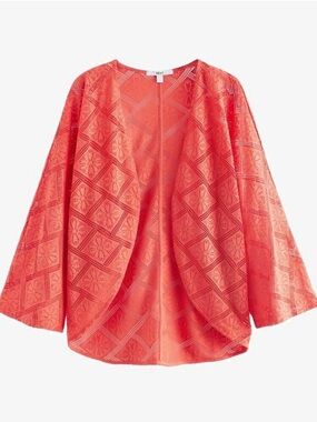NEXT DIRECT CORAL PINK CARDIGAN / COVER UP - NWOT - SZ XL